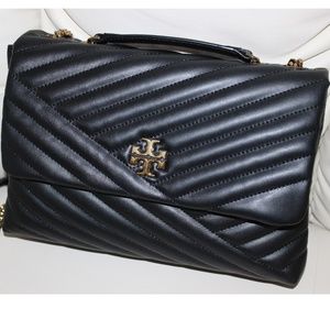 Used TORY BURCH Kira Chevron Leather Shoulder Bag